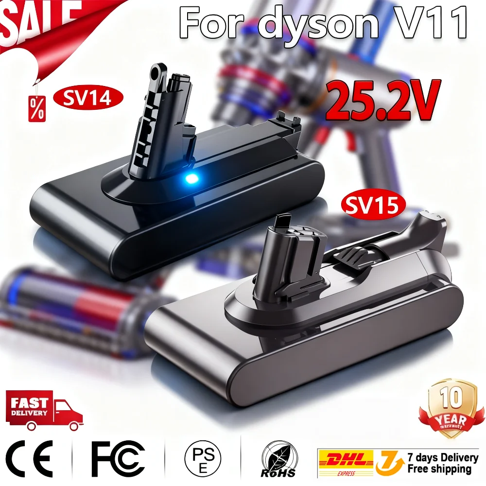 

25.2V Battery for Dyson SV15 SV16 SV17 SV18 SV22 V11 Absolute V11 Animal Fluffy Vacuum Cleaner Rechargeable Battery