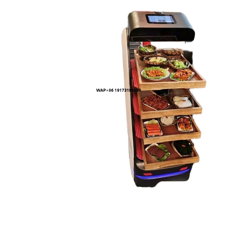 Qinglang Intelligent Commercial Delivery Robot LDS+VSLAM Navigation IP65 Rated 48h Runtime Auto Charge 50kg Payload Food
