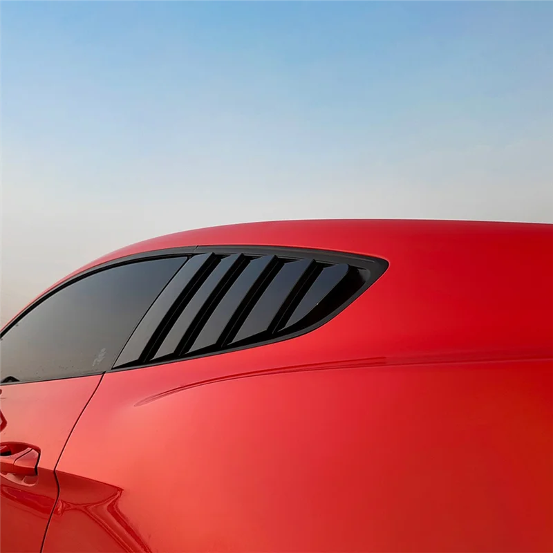 

A85E-Car Rear Triangular Window Louvers Shutters Blinds Cover Trim For Ford Mustang MK6 2015-2023