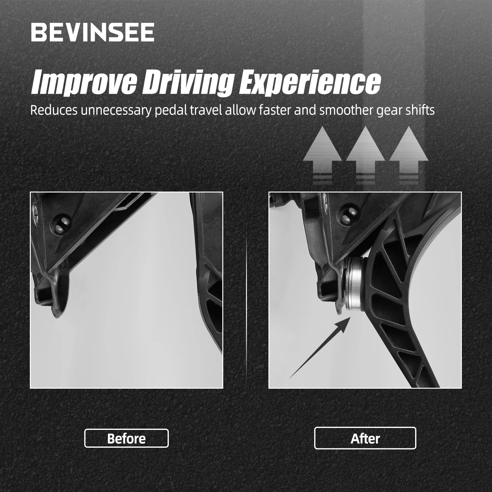 BEVINSEE Adjustable Clutch Pedal Stop for VW for Golf MK6 MK7 MK8 for Polo for Scirocco 13, for Audi A3 8V 8P TT TTS TTRS