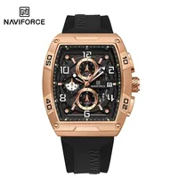 NAVIFORCE NF8052 Sport Chronograph Wristwatch Top Brand Luxury Military Men Watch Silicone Quartz Waterproof Original Clock