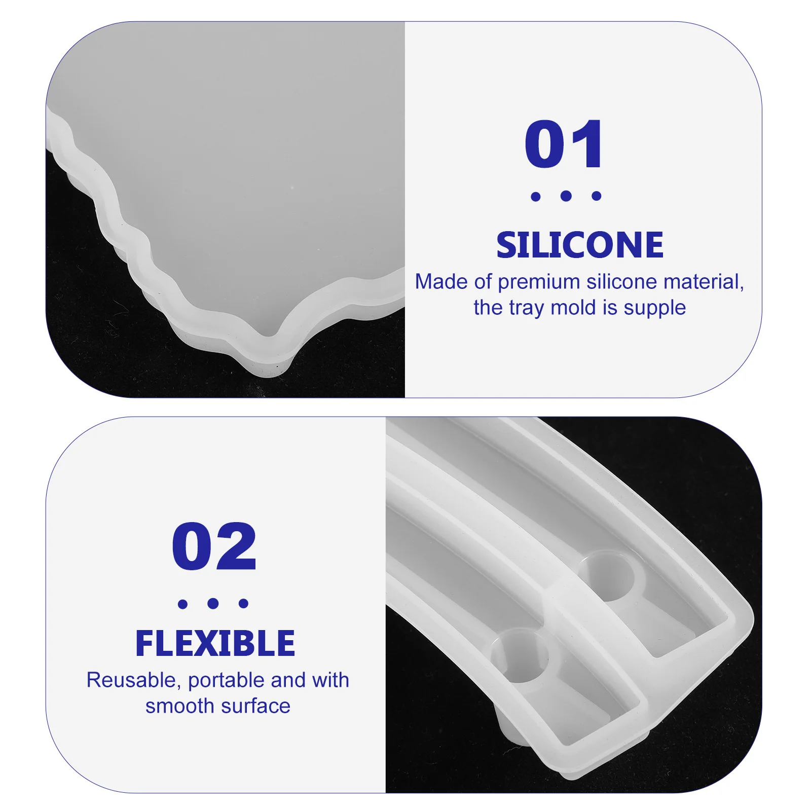 

1 Set Silicone Mold Lightweight Compact Agate Shape Easy Diy Storage Epoxy Molds For Home Banquet Decorations Resin Tray