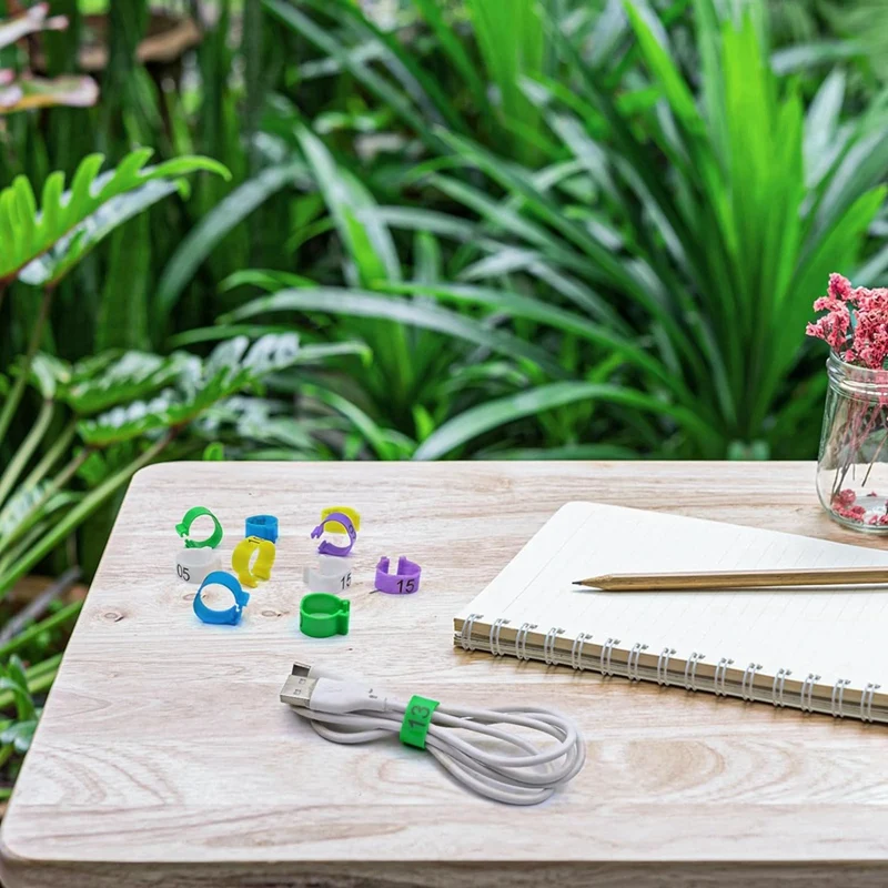 

80Pcs 16Mm Chicken Leg Bands With 8 Colors,Colorful 01-80 Numbered Chicken Identification Leg Bands Duck Poultry Leg Tag-AT35