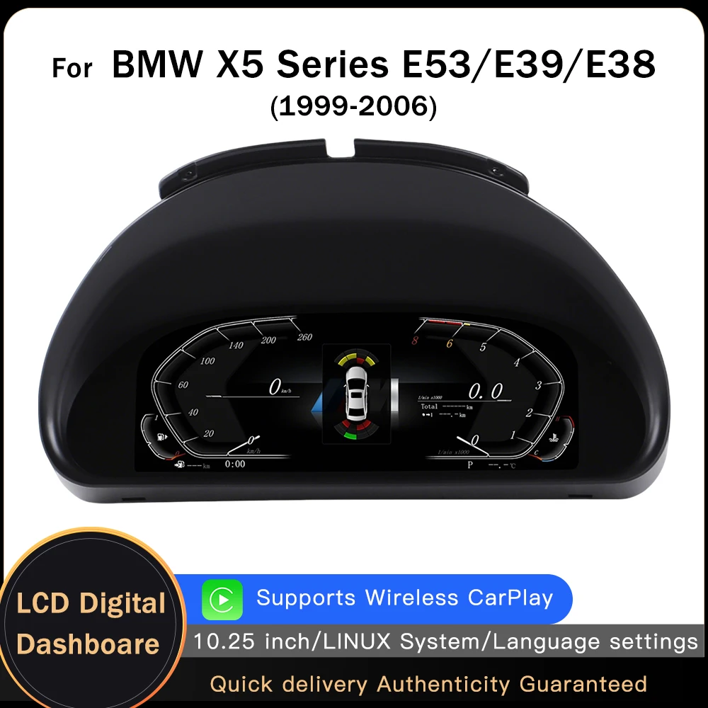 Digital Cluster Instrument Panel for BMW X5 E53 E39 E38 1999-2006 Virtual Cockpit Instrument Panel Speedometer IOS Carplay