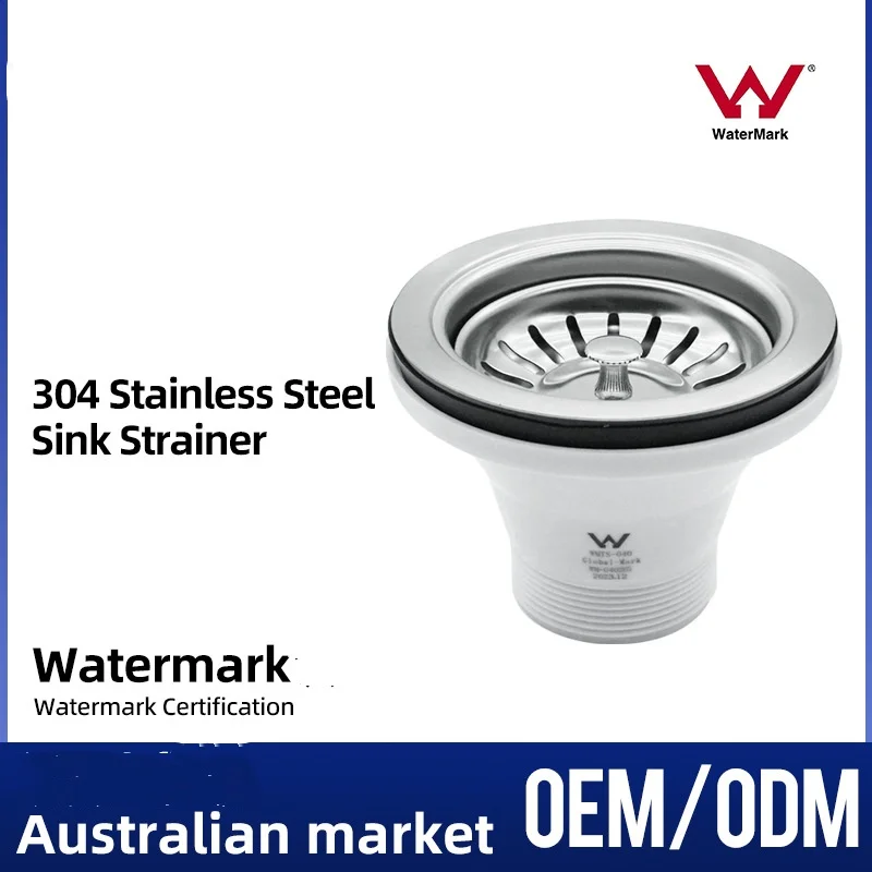Drain Strainer Sink Strainer Hair Catcher Stainless Steel Waster Filter White Anti Clogging Kitchen Sink Drain with Watermark