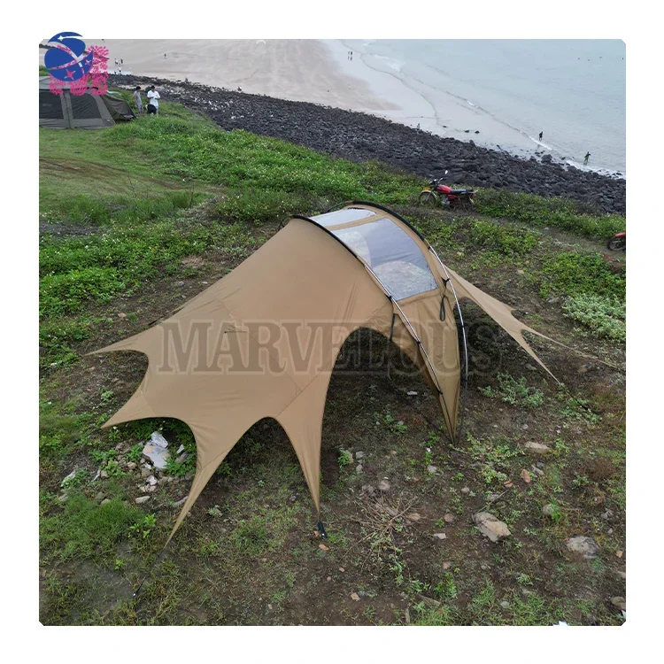 New Canopy Tent Large Space Sun Protection Rainproof Camping Waterproof Cloth Canopy