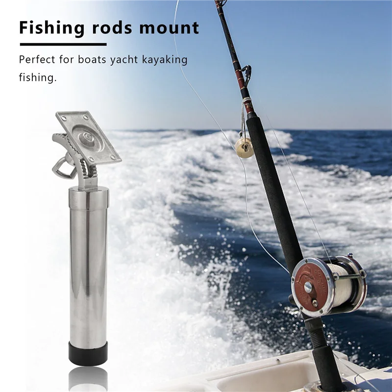 

A64T-Boat Fishing Rod Holder Adjustable Fishing Rod Holder Boat Rod Holder Silver