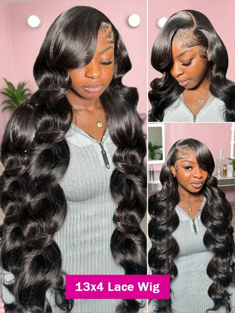 40 Inch Body Wave HD Lace Frontal Wig Human Hair 13x4 HD Lace Front for Black Women Pre-Plucked Brazilian Hair Wig image 2