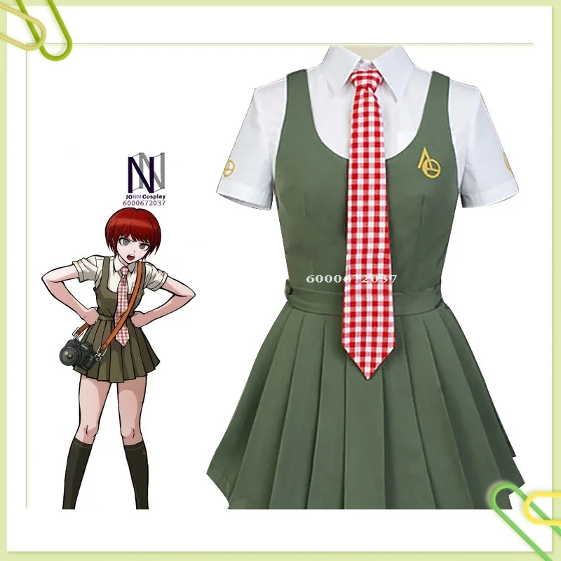 

Danganronpa: Trigger Happy Havoc Mahiru Koizumi, школьная одежда, рабочая форма, карнавальный костюм, облегающее зеленое платье, полный комплект
