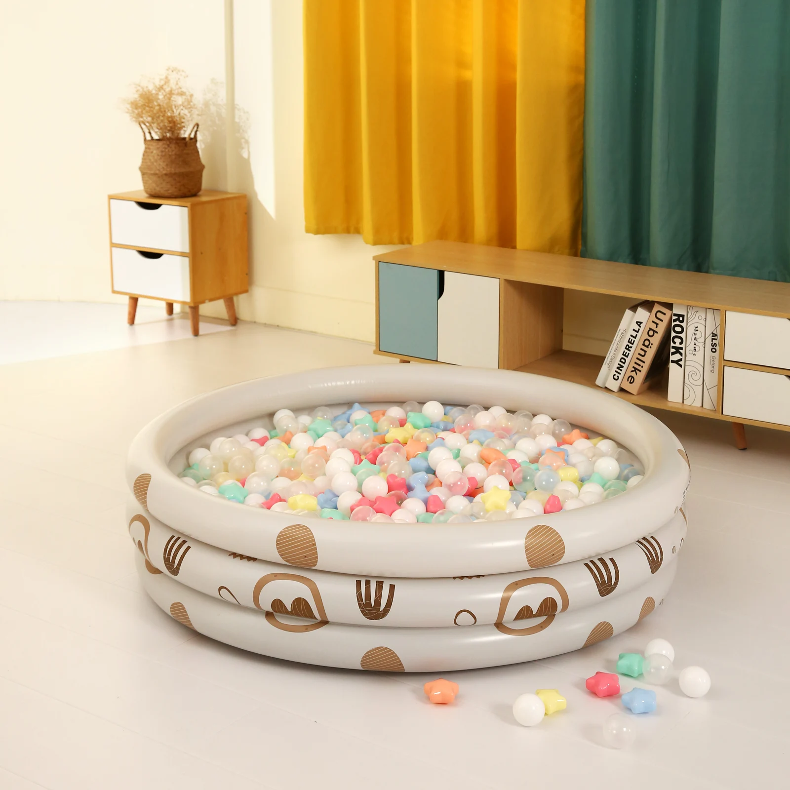 100pcs/bag Mix Star and Round Shape Eco-Friendly Ball Pit Ball Colorful Random Soft Pool Ball Toys for Kids