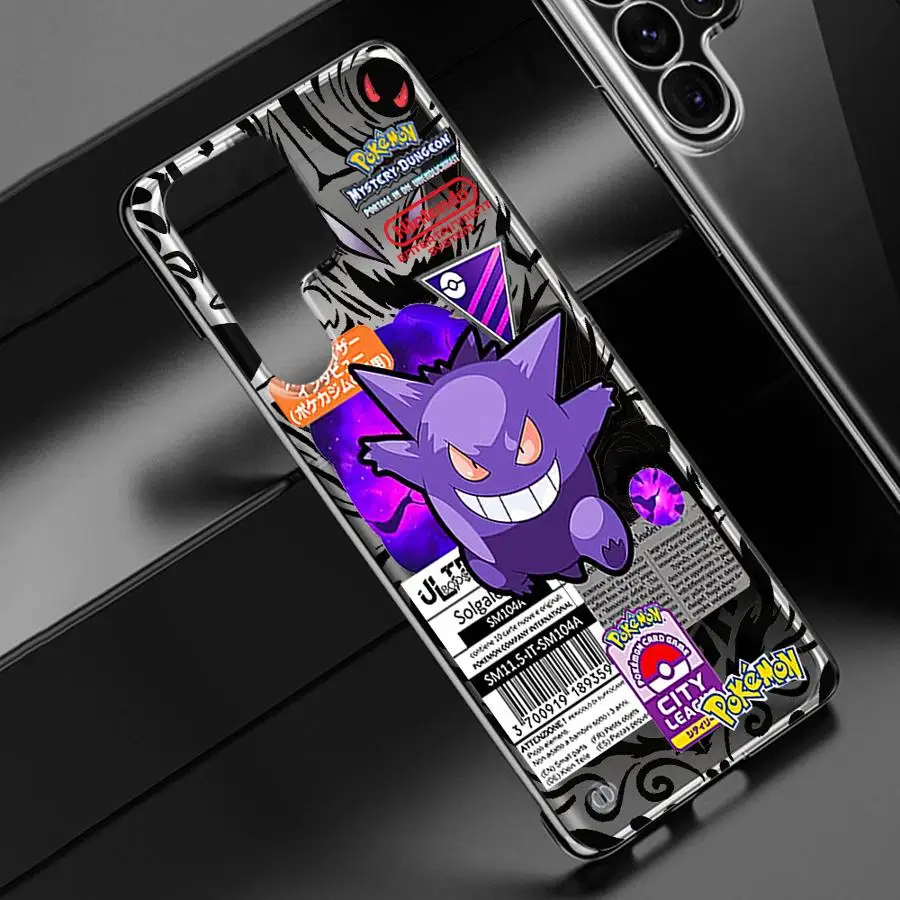 Pokemons Gnegar Clear Hard Phone Case for Samsung Galaxy S20 FE S21 S22 S23 S24 Ultra S23 FE S22 Plus Transparent Cover