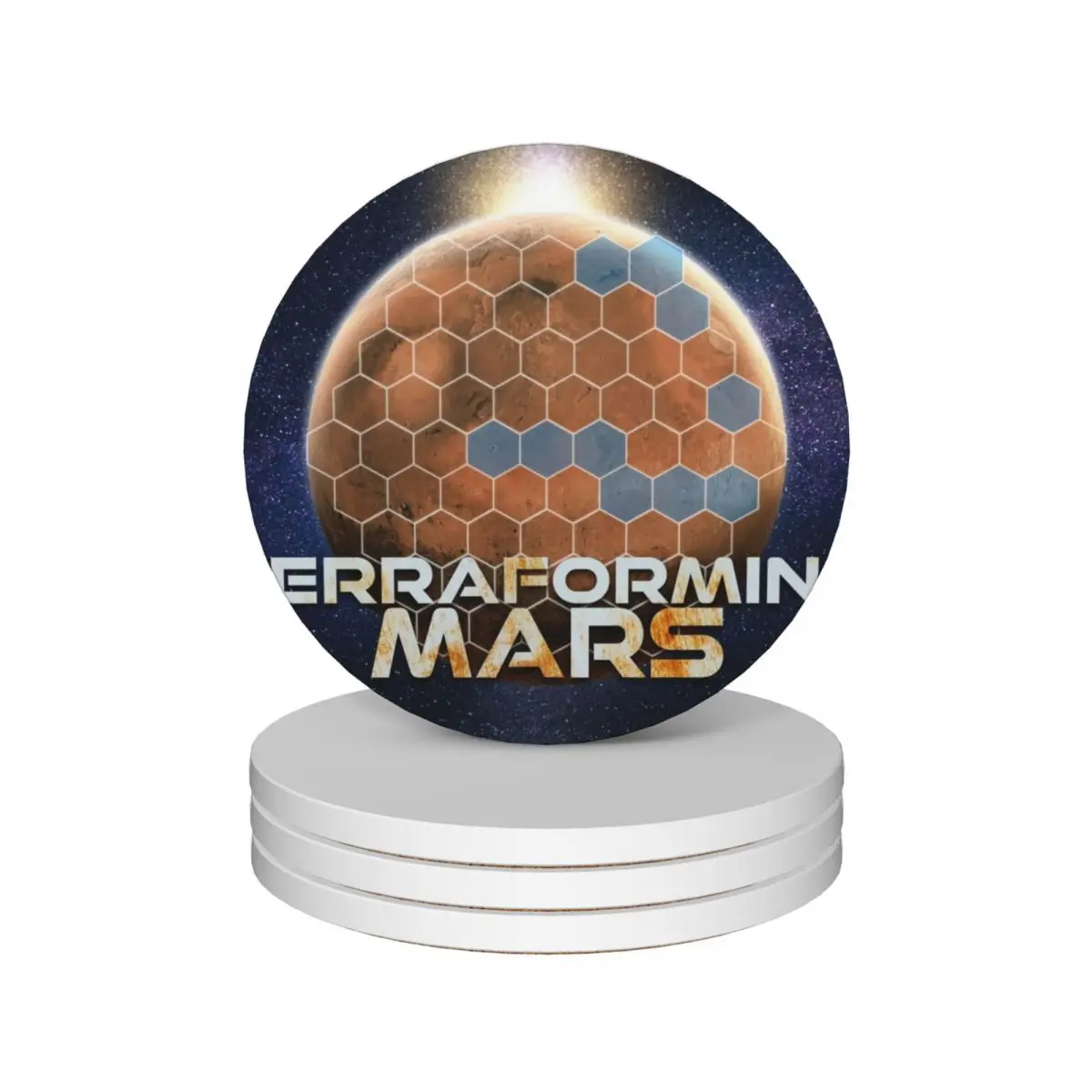 

Terraforming Mars - Glow Ceramic Coasters (Set of 4) bulk cute cup Coasters