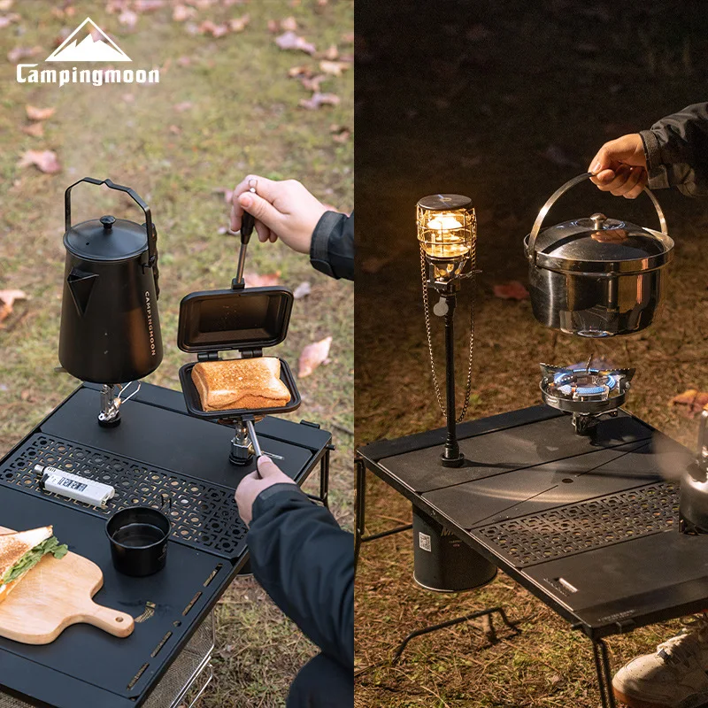 

CAMPINGMOON BKZ06 Half Unit Dual Stove Interface Furnace Frame Plate High Temperature Resistant Versatile IGT Board for Camping