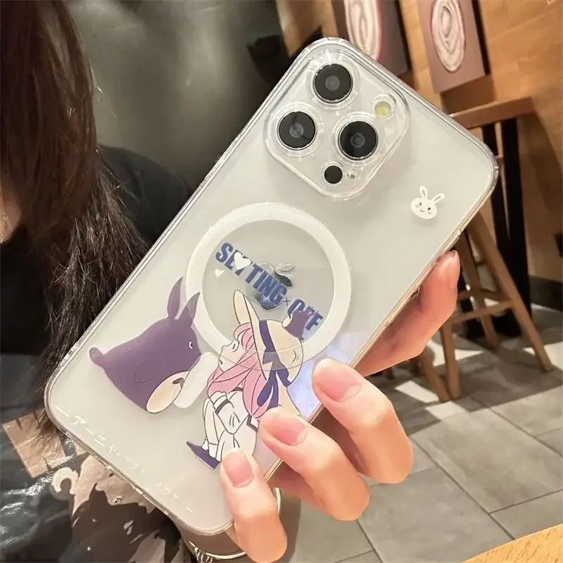 Hot Anime SPY FAMILY Magsafe Magnetic Phone Case for iPhone 16 15 14 13 12 11 8 7 Plus Pro Max X XR XSMax Soft Clear Tpu Cover