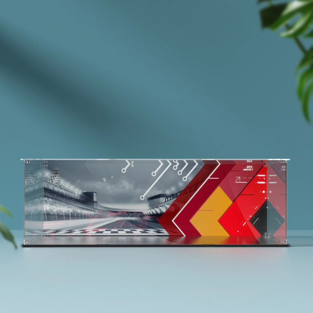 Caixa de exibição acrílica para lego 42143 sp3, caixa de armazenamento transparente à prova de poeira (conjunto de tijolos de brinquedo não incluídos