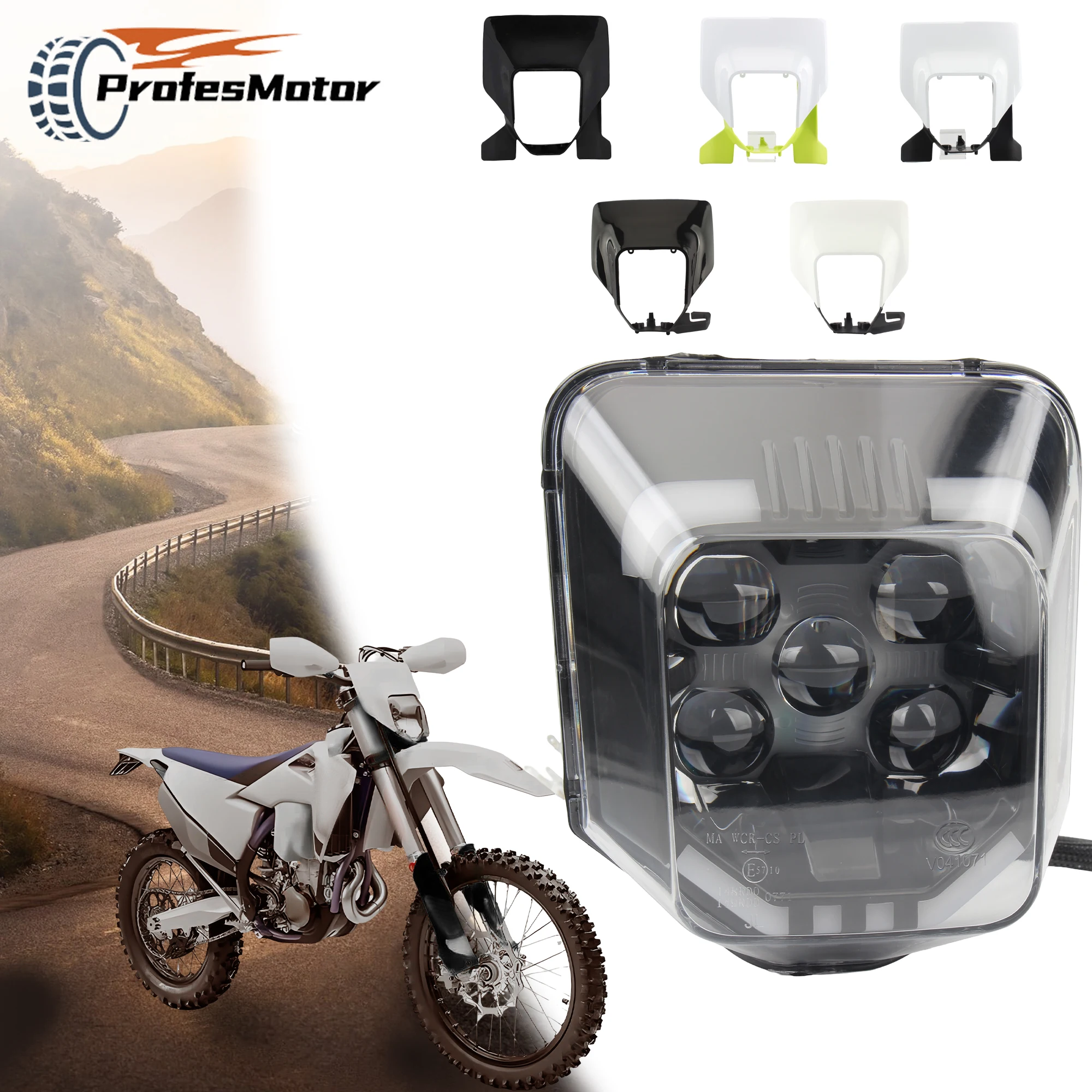

Motorcycle LED Headlamp Fairing Plastic Kit for Husqvarna FC TC FE TE 250 350 450 Enduro DirtBike Headlight Modified Accessories