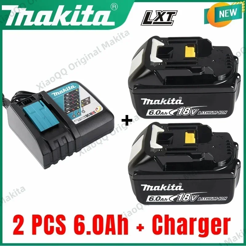 2024 NEW Makita 18V 5.0Ah/6.0Ah/3.0Ah/ Lithium Battery Rechargeable LED Indicator Battery for Makita power tools BL1860 BL1850