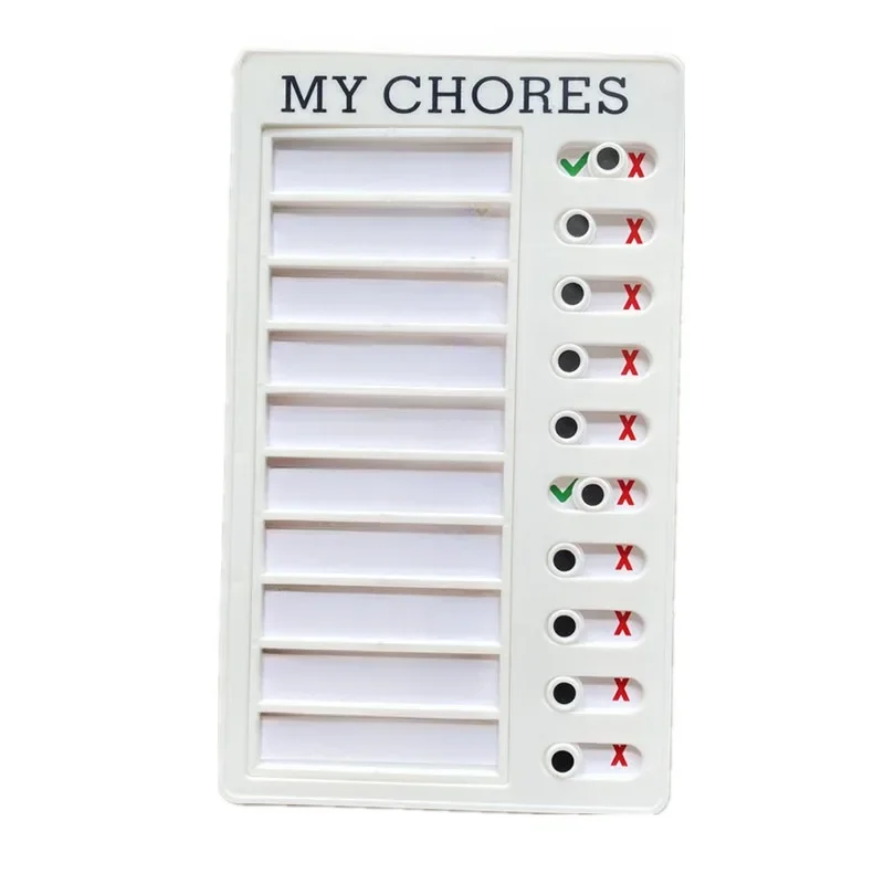 New Reusable To Do List Planner Daily Memo Board Adjustable Check List Board Plastic My Chore Chart Kid Self-discipline Card