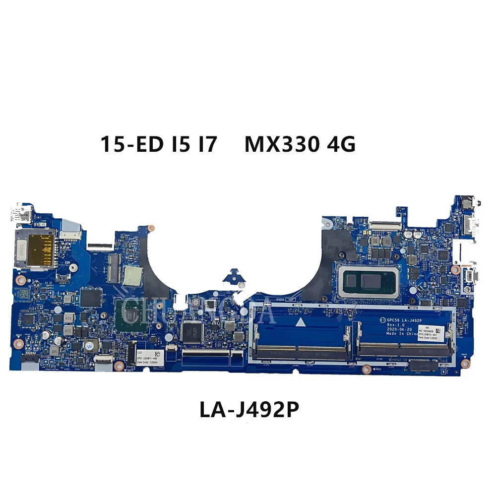 LA-J492P For HP ProBook 15-E 15T-E 15T-ED Laptop Motherboard With CPU SRGKY I5-10210U  i7-10510 PN:L93874-601 100% Test OK