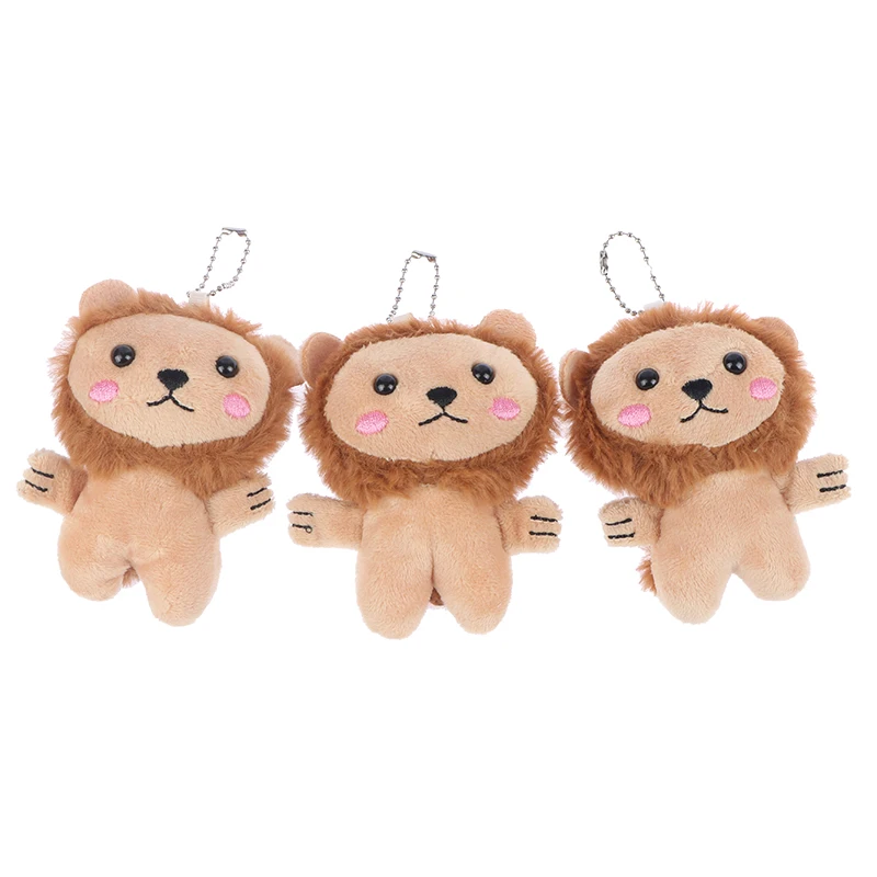 12cm Kawaii Little Lion Plush Stuffed Toys Soft Doll Keychain Bag Pendant Accessories