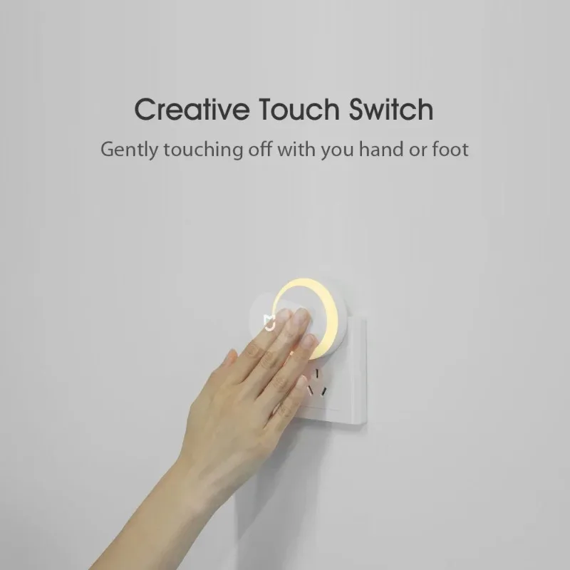 Xiaomi Mijia Smart Plug-in LED Night Light Sensor Touch Mode Night Light Sensitive Light Sensor Corridor Bedroom Touch Control