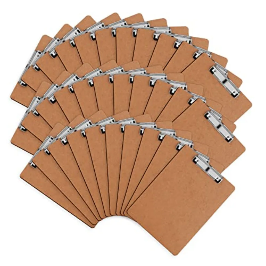 

Clipboards 32 Pack Hardboard Office Clipboards Low Profile Clip Standard A4 Letter Size ECO Friendly
