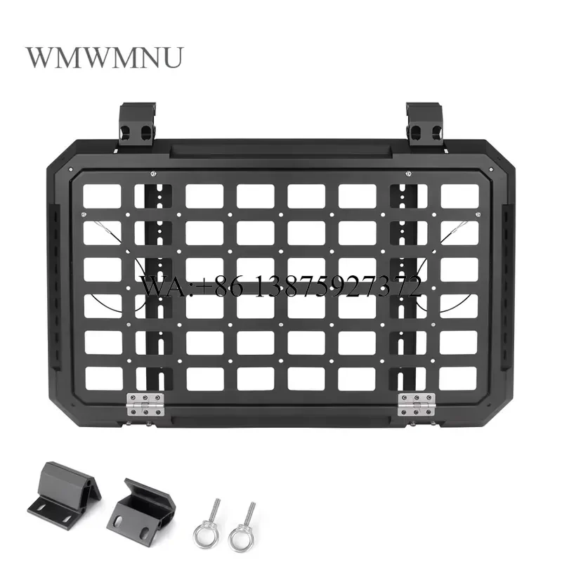 Wmwmnu Foldable Side Window Molle Panel for JL 4 Door 2018 2026 Exterior Storage Rack Black OMU029