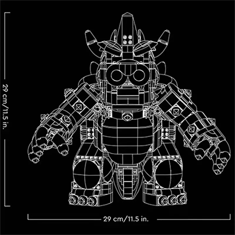 2807 pcs Mighty Bowser ใช้งานร่วมกับ 71411 ชุดอาคารโครงการสําหรับผู้ใหญ่เด็กของขวัญ Block Constructor อิฐของเล่น