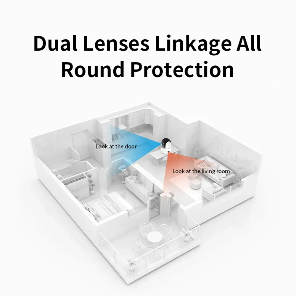 Vstarcam 5MP كاميرا مزدوجة العدسة الأمن داخلي المنزل 2.4G واي فاي كاميرا كشف الإنسان مراقبة كامل اللون للرؤية الليلية كاميرا IP