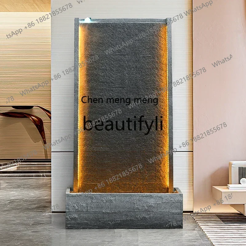 SS S7486 Water curtain wall, screen, circulating water, floor ornament, office, company hall decoration opening gift