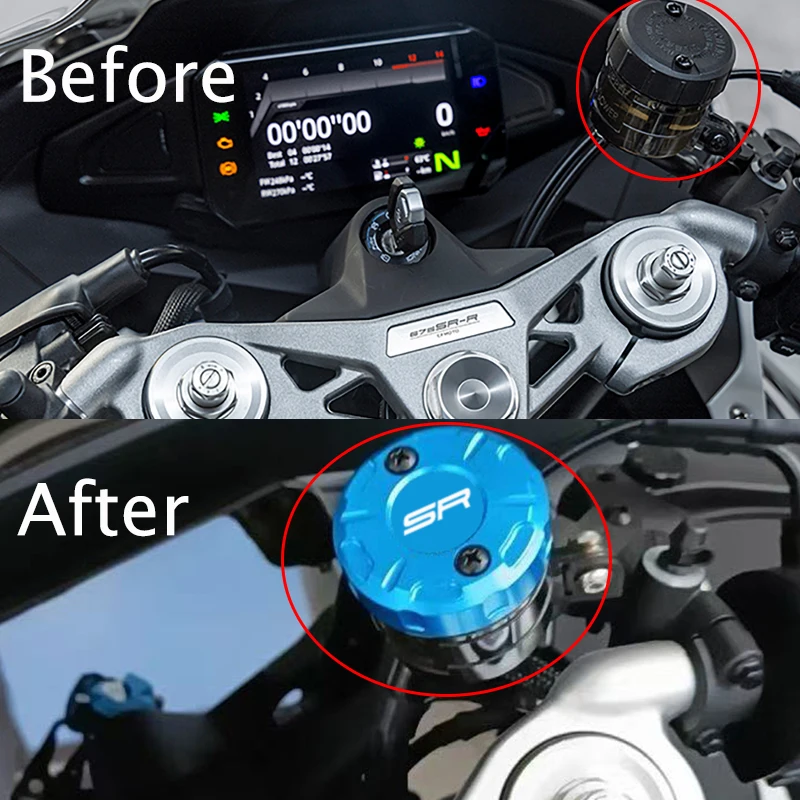 Motorcycle For CFMOTO 675 NK SRR 500 SR CF MOTO CNC Aluminum Alloy Front Brake Oil Cup Cover Pump Accessories 675NK 675SRR 500SR