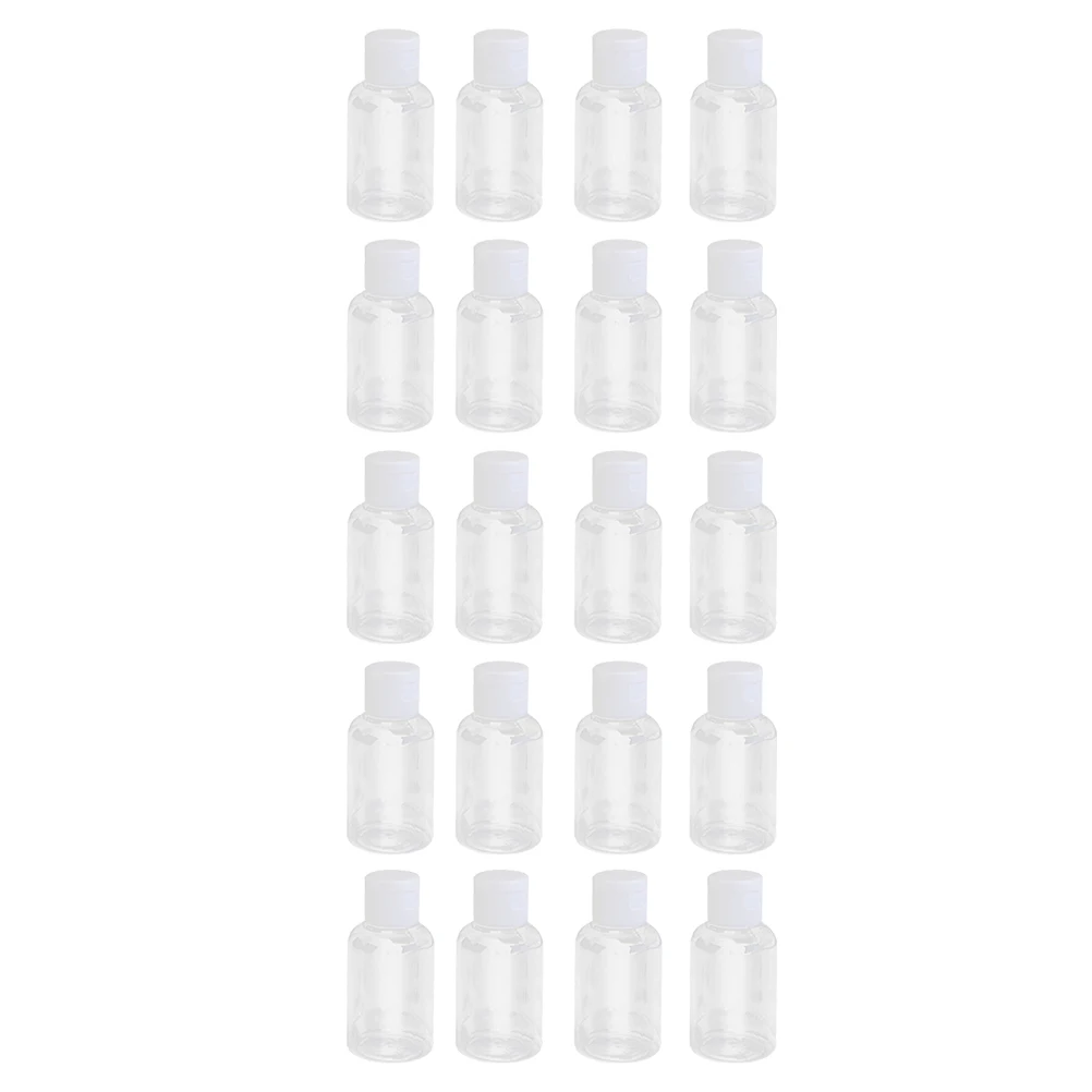 

20 Pcs Travel Bottles Empty Refillable Squeeze Lotion Containers Clamshell Plastic High Transparency Leak Proof Durable Suitable