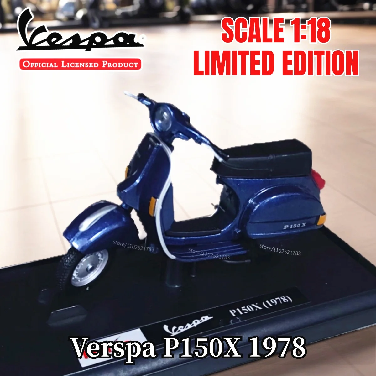 1:18 Yamaha 2001 Road Star Vespa Replica Motorcycle Bike Model Souvenir Collectible Mini Moto Diecast Home Office Vehicle Toy