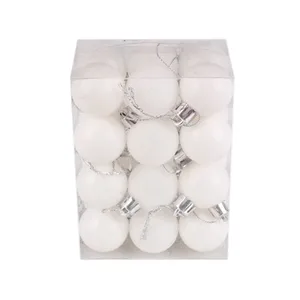 Glitter Pendurado Ornamento De Bola De Natal, Bola Bauble, Decorações De Árvore, Ouro, Rosa, Champagne, Presente De Ano Novo, 3cm, 24Pcs 6 principais vendas enfeite de natal globo - №2