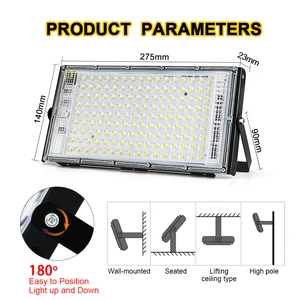50W 100 150W LED Die Hochwasserleuchte IP65 in Dwater Proof Water AC 220 V Outdoor LED -Reflektor LED -Lampen Straßenlaternen Flutwand 10 Hauptverkaufslampe IP65 - №6