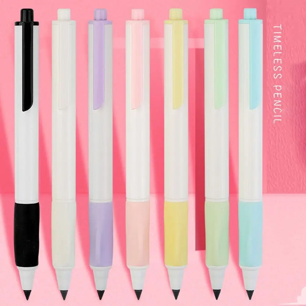 

Kawaii Erasable Unlimited Pencil No Sharpening HB Eternal Pen School Supplies Silicone Press Pencil Student