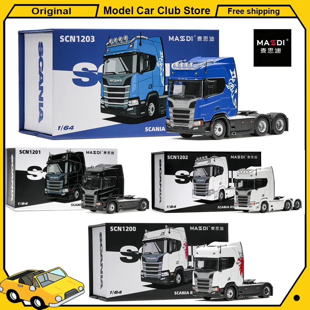 

Masdi 1/64 Scale Scania R500 770S V8 Tractor Truck Transport Vehicle Alloy Car Model Miniature Diecast Collection Ornament Toys