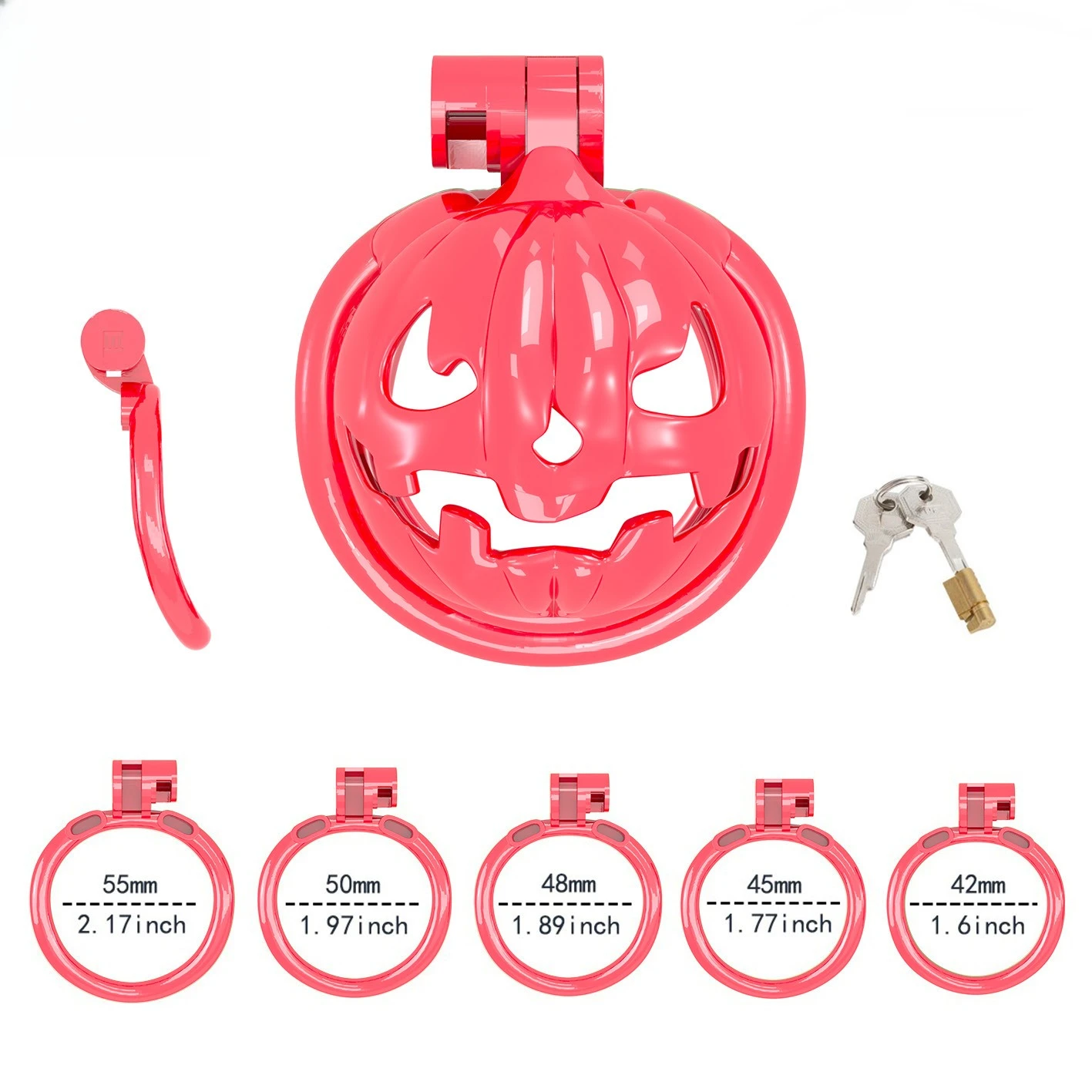 هدية الهالوين: قفص العفة للذكور، قفص الامتناع عن ممارسة التناول، قفص القضيب، جهاز العفة الإحليل، ألعاب جنسية بقفل Sm Cb للرجال 18+ #2