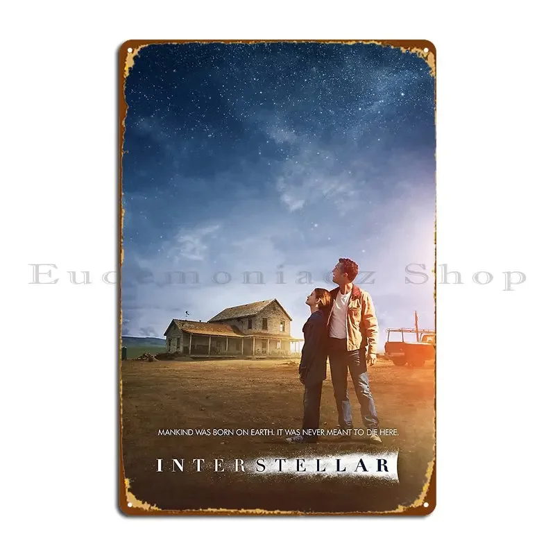 Interstellar Metal Plaque Poster Cinema Design Club Bar Garage Plaques Tin Sign Poster