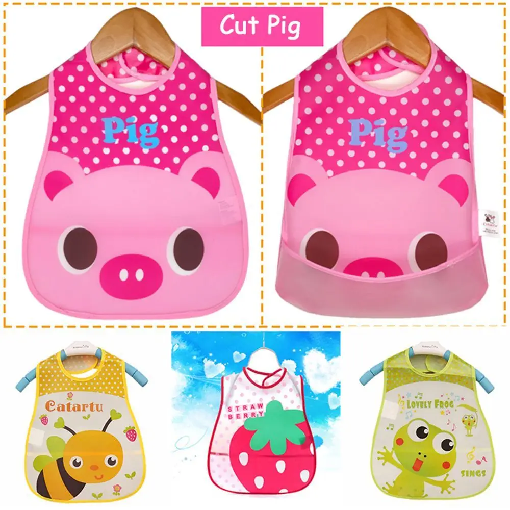

Cute Bibs/ & Infant Cartoon Lunch Plastic Cloth Soft Saliva Bibs/Cute Pattern Kids Translucent Baby Towel Bibs Waterproof