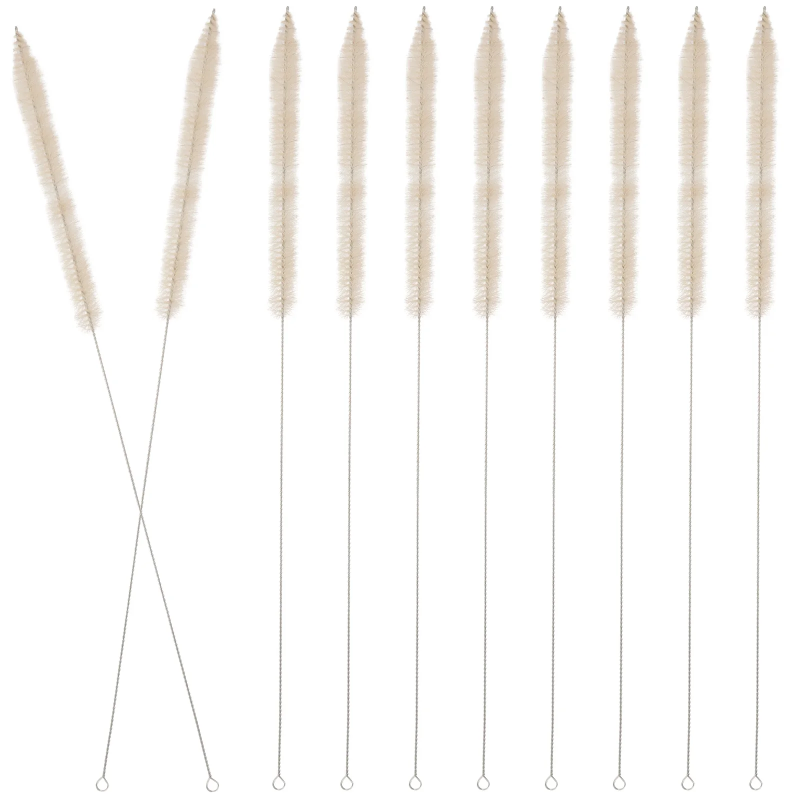 10 Pcs Straw Brush Tube Cleaner Cleaning Lab Brushes Pipette Scale Laboratory Wool Test