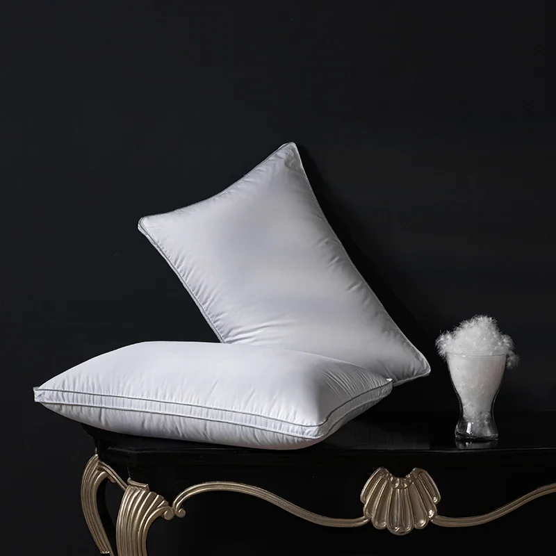 100% Real Goose Down Pillow 95% Fill Power 750+ FP 1200TC - Queen King Standard Size Pillow Down