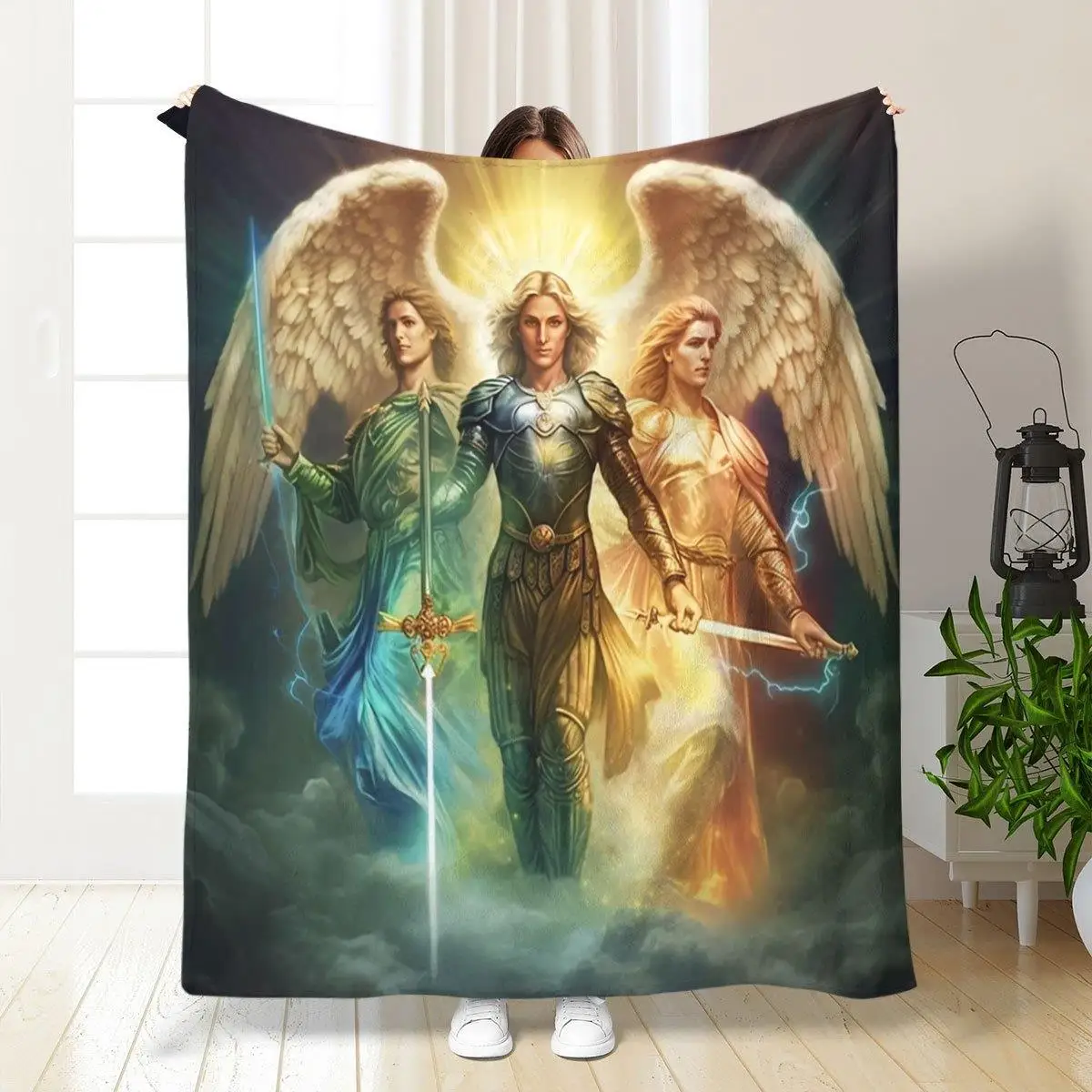 

Knight & Castle Flannel Blanket – All-Season Medieval Throw for Home, Office & Camping – Perfect Fantasy Gift