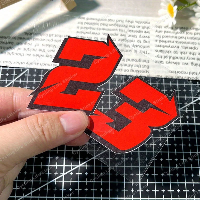 1PC Fashionable Racing Number Car Sticker, Sporty Decal for Car, Ideal for Adding a Racing Look to Your Automobile
