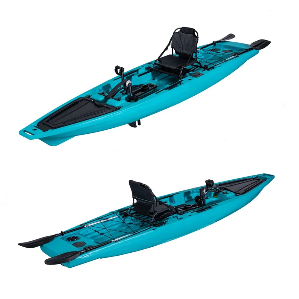 

2025 LSF Popular Plastic PE Foot Pedal Fishing Canoe Kayak Motor Ocean Water Offshore One Seat Accessory Boat