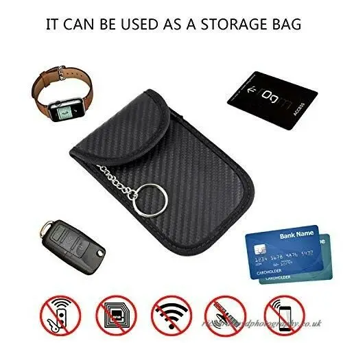 PU Material Keyless Car Key Signal Blocker Box Faraday Bag Safety Blocking Pouch Anti-Theft Interior Accessories