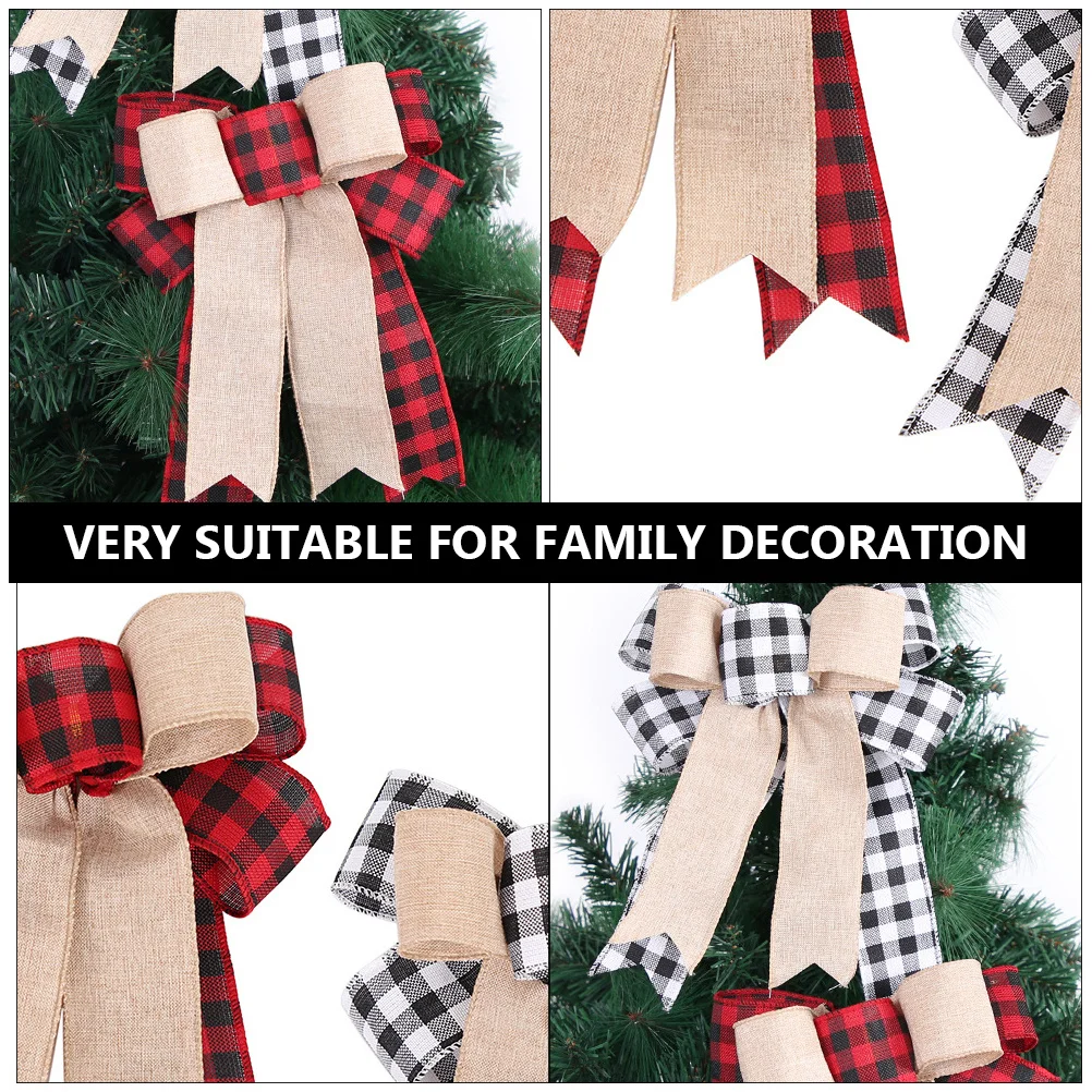 

2Pcs Christmas Bowknot Decorative Hanging Ornaments Colorful Xmas Tree Decorations Bow Gift Decor Party Xmas Christmas Bowknot