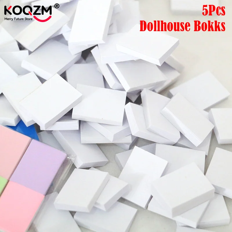 5 Stück 1:12 Puppenhaus Miniatur-Bücher Mini Flip-Bücher für Kinder Rollenspielzeug Puppenhaus-Zubehör
