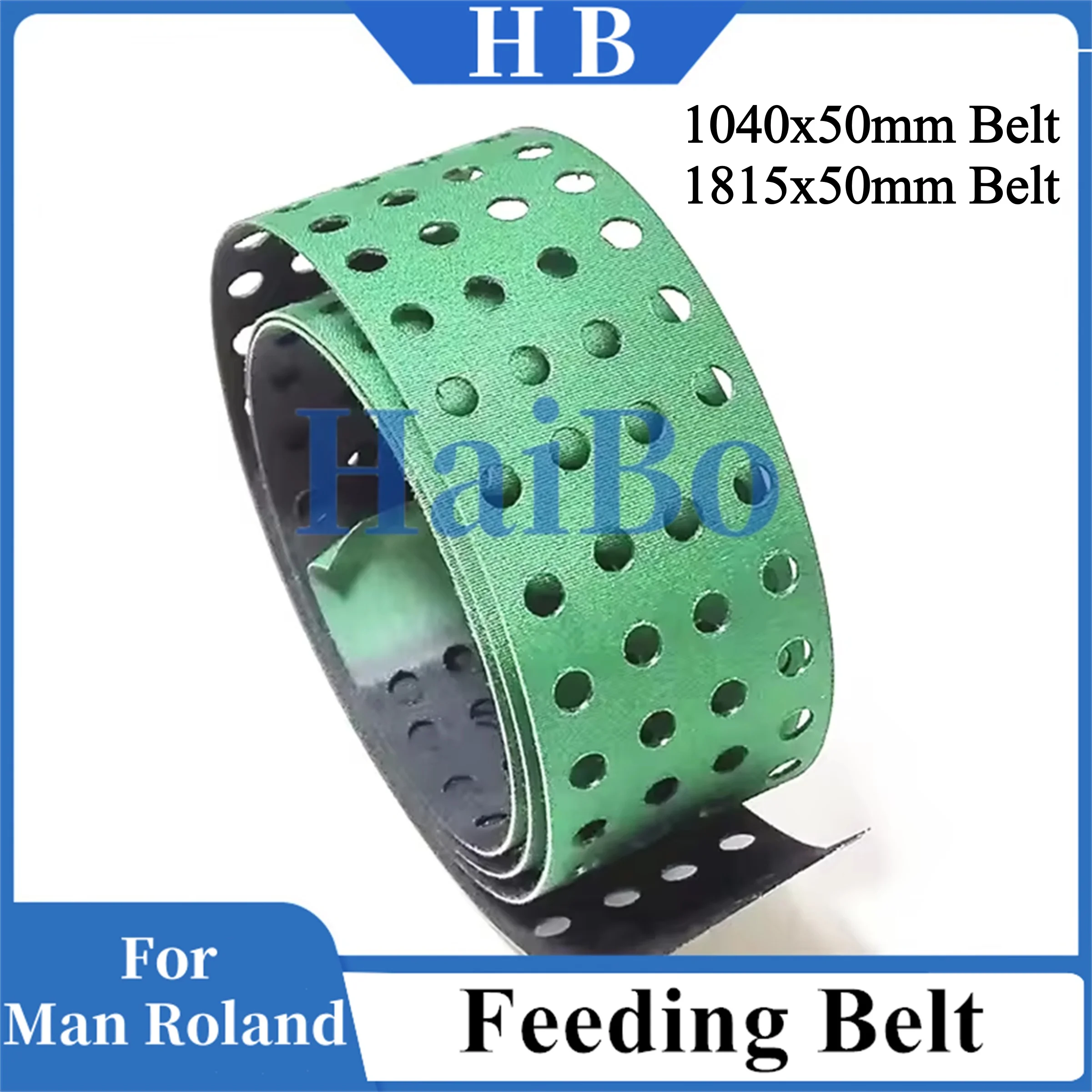 HaiBo  Best Quality 200 300 Suction Tape Conveyor Belt Paper Feeding Belt For Roland Printing Machine Parts 1815x50mm