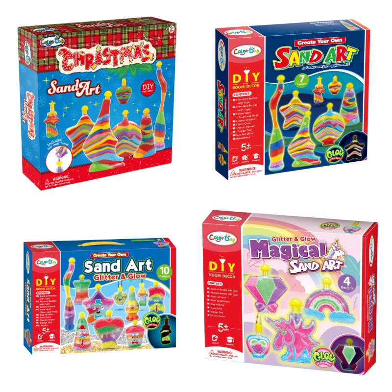Arte de areia que brilha no escuro, garrafa colorida diy com glitter de areia, brinquedos educativos para crianças, acessórios de decoração de casa, presentes para crianças